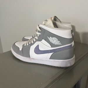Jordan Women's Sneakers in Gray and White